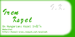 iren kszel business card